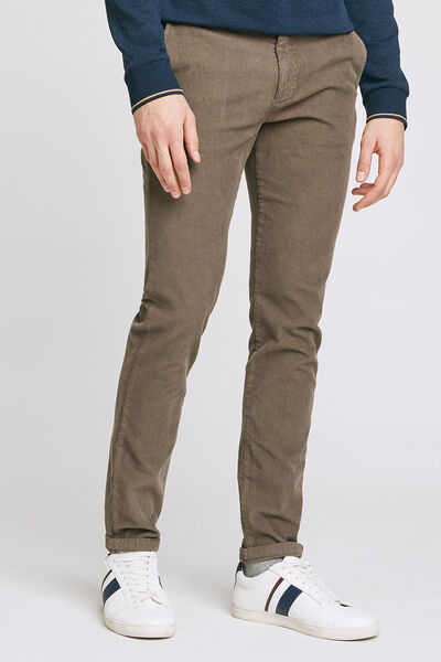 Chino coupe slim en velours