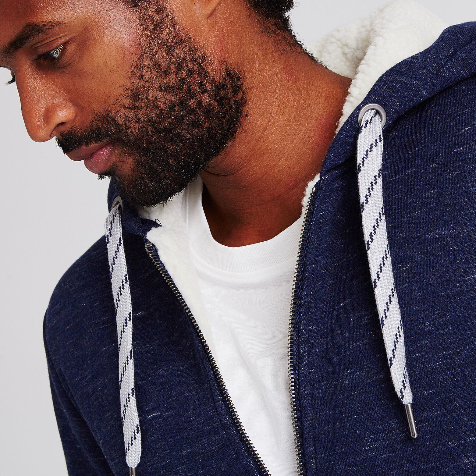 Gilet zippé doublé moumoute