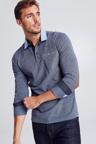 Polo manche longue col chemise