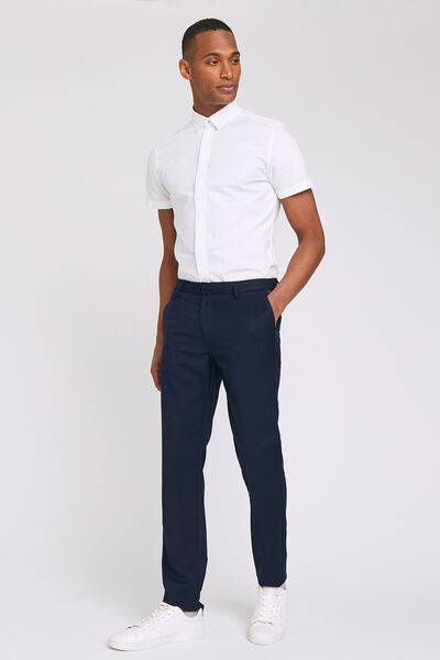 Pantalon chino slim bande rayée
