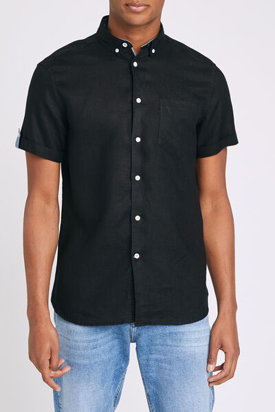 Chemise manches courtes regular lin