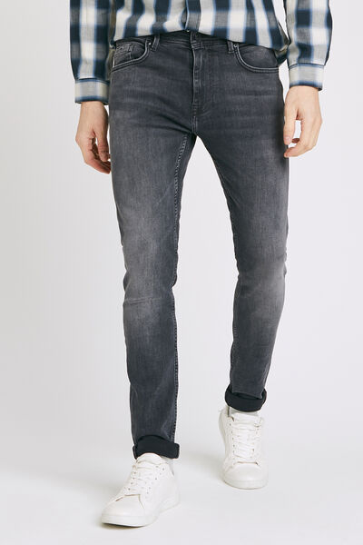 Jean skinny 5 poches délavé