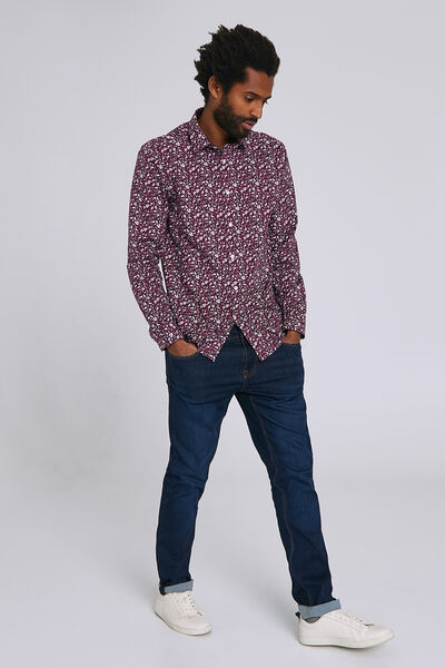 Chemise regular imprimée floral stretch