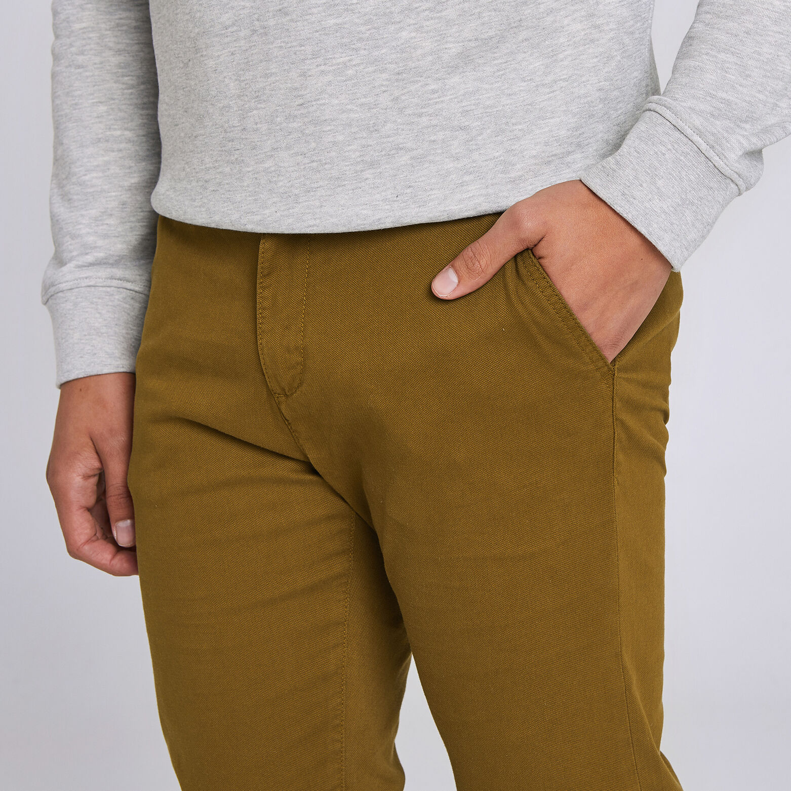 Pantalon chino droit canvas
