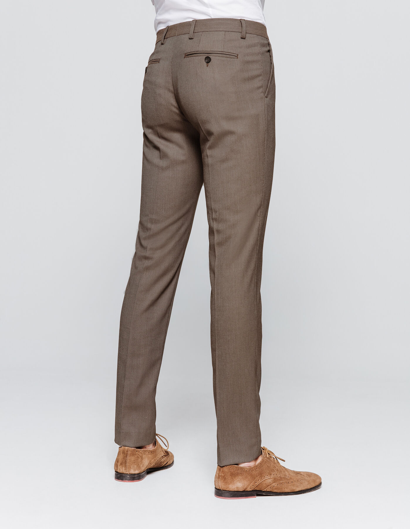 Pantalon de costume slim motifs jacquard