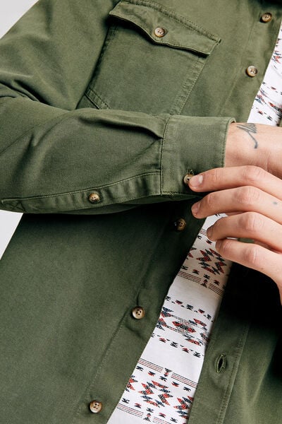 Chemise droite unie