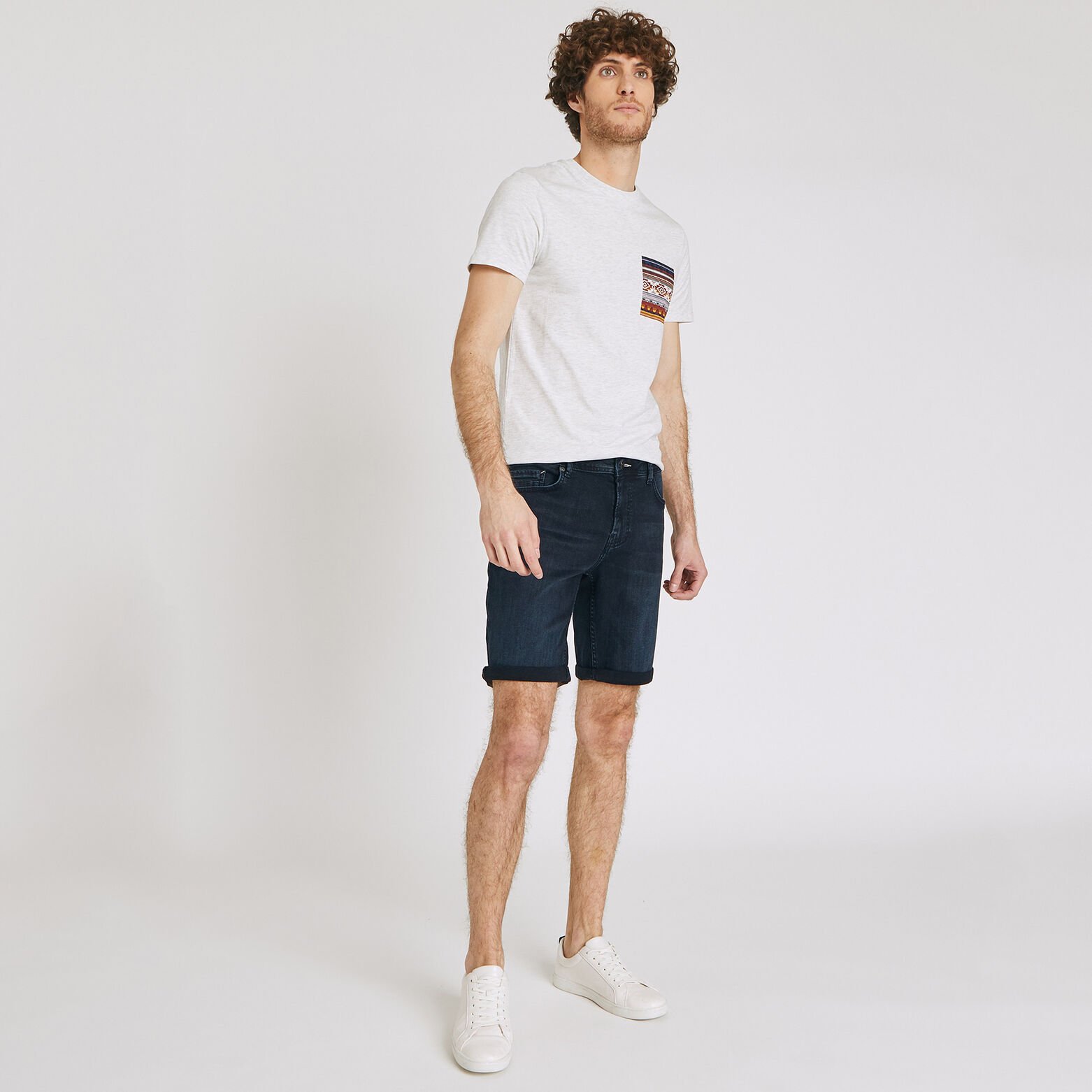Bermuda en jean stretch Blue Back