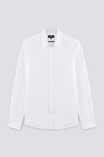 Chemise slim en popeline stretch