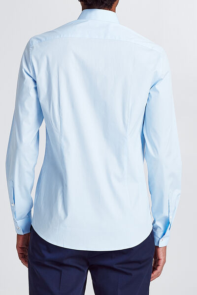 Chemise slim en popeline stretch
