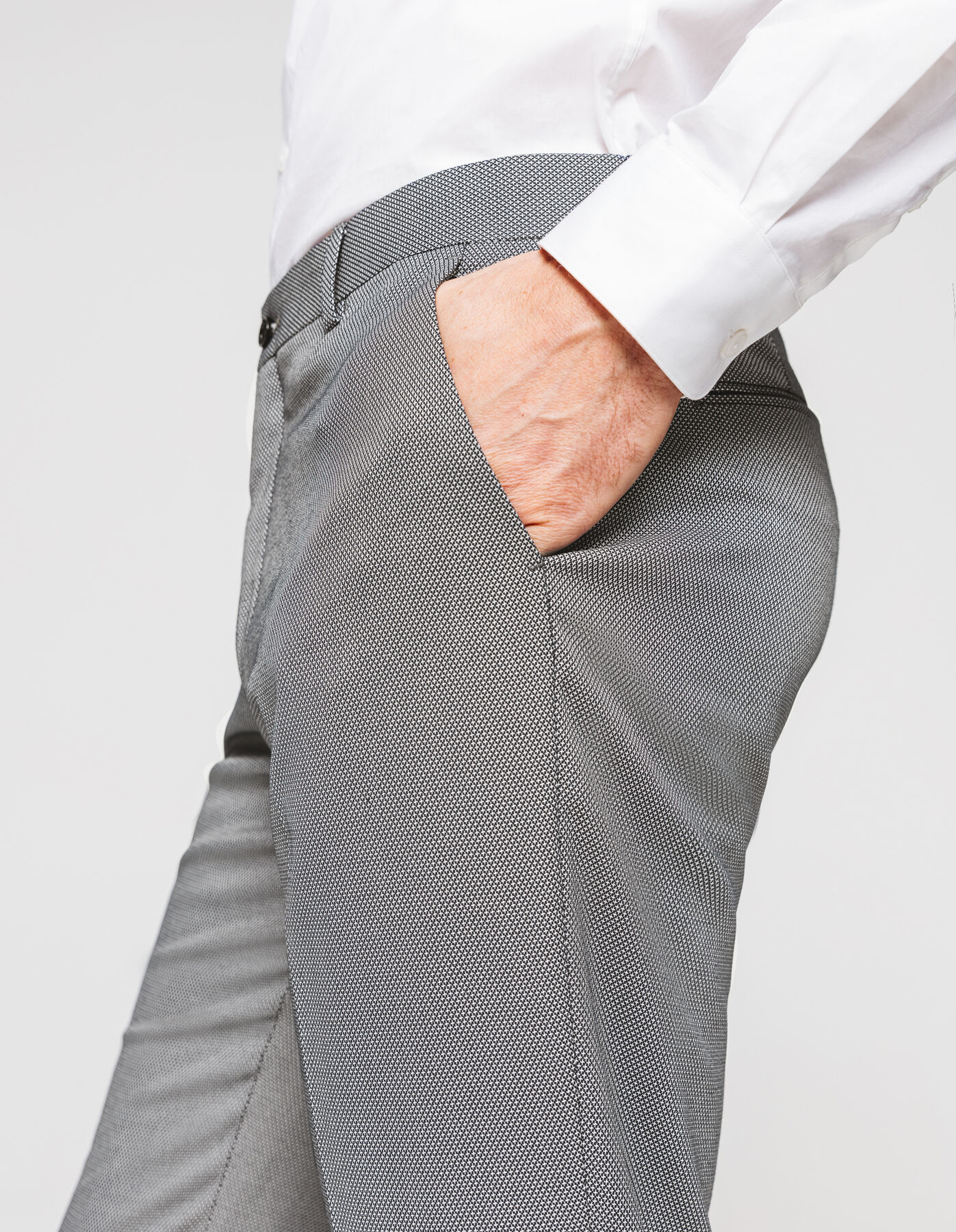 pantalon de Costume coupe Slim matière reliefée