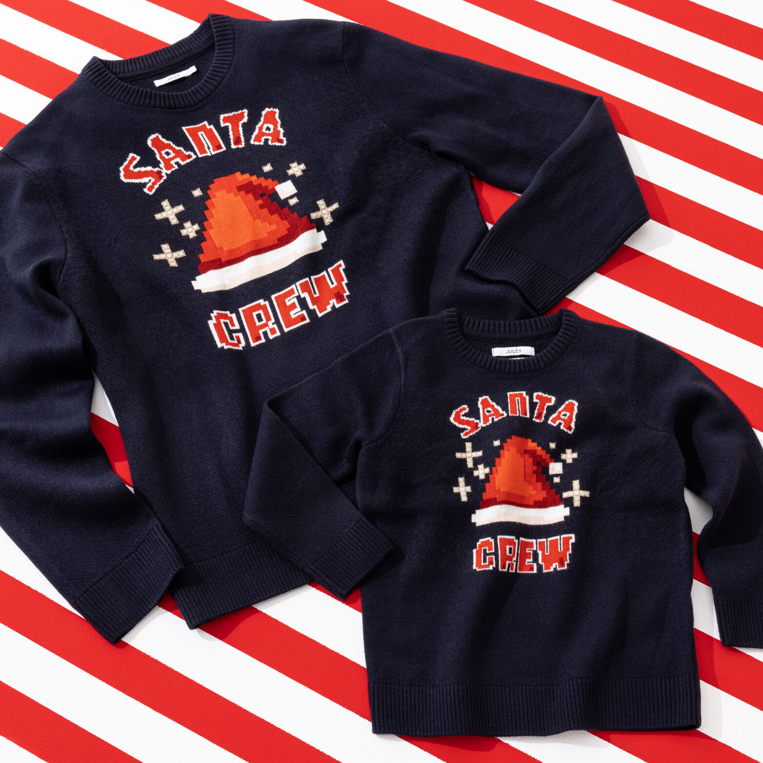 Pull de Noël "santa crew" col rond