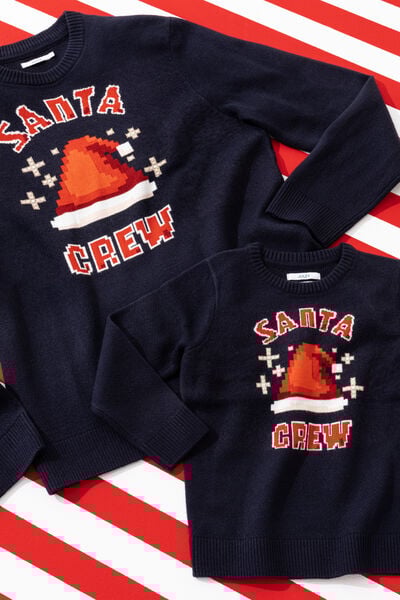 Pull de Noël "santa crew" col rond