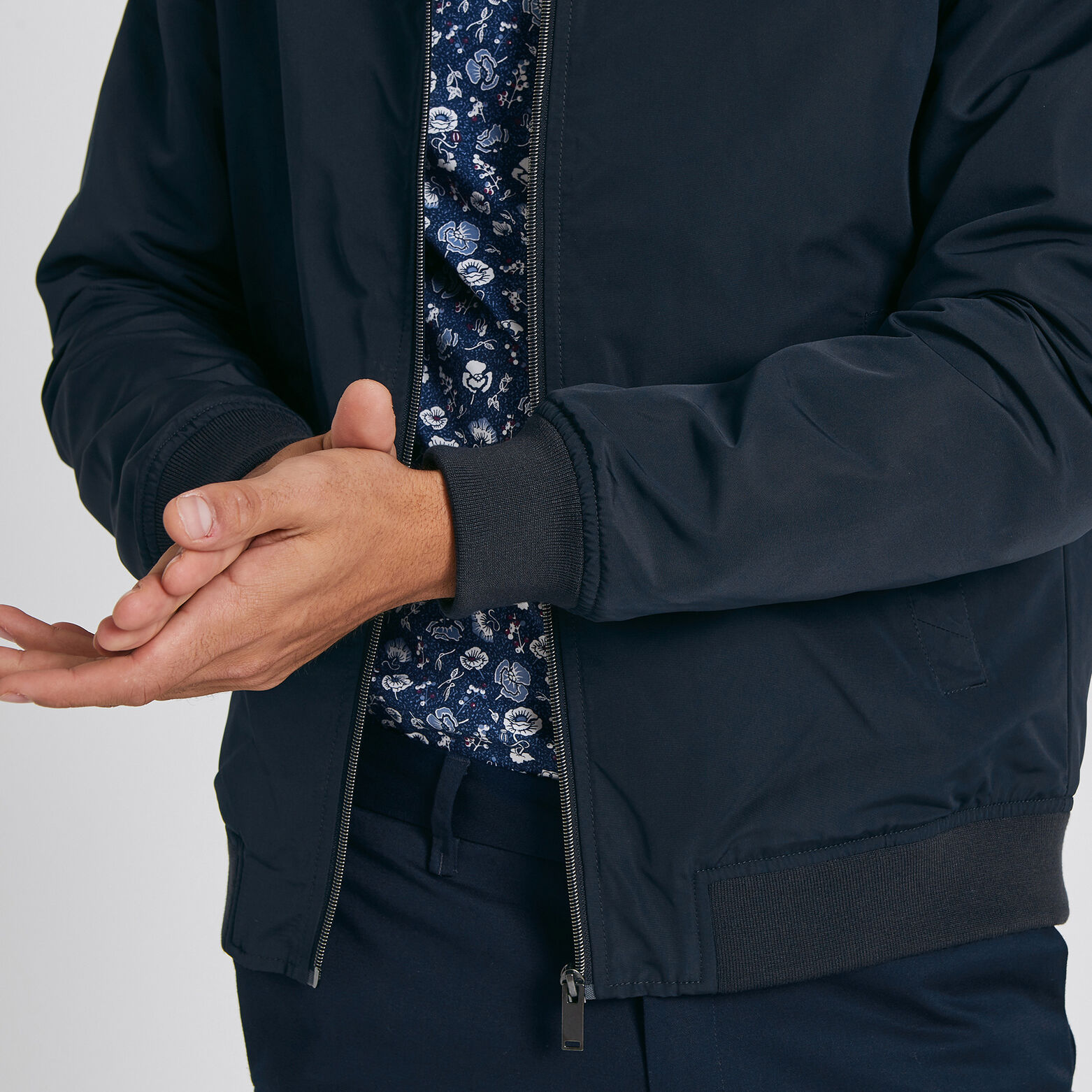 Blouson bomber col teddy déperlant