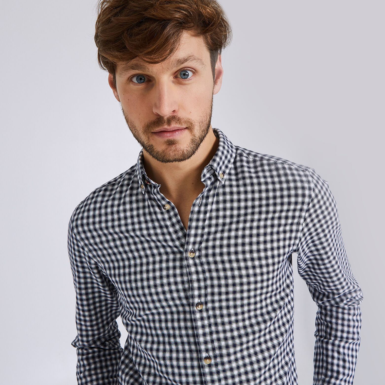 Chemise à carreaux coupe slim