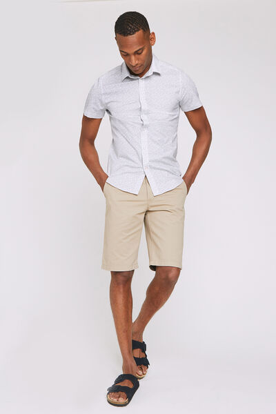 Chemise manches courtes slim imprimée