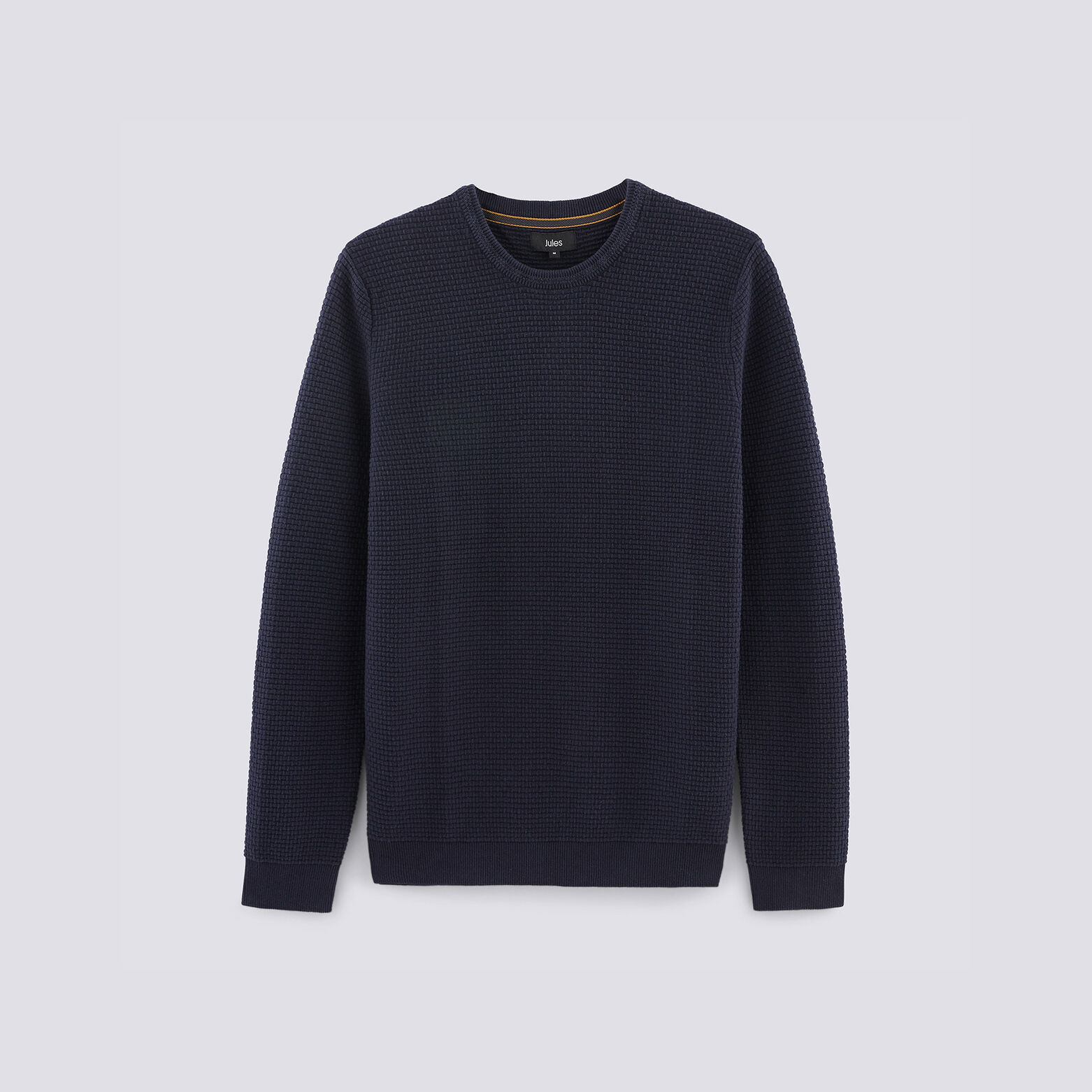 Pull col rond jeux de points