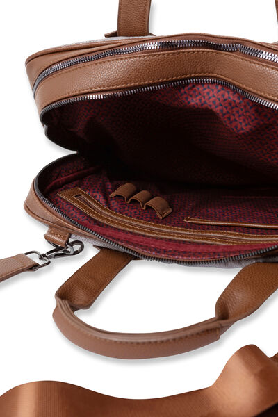 Sac pour ordinateur bi-matières