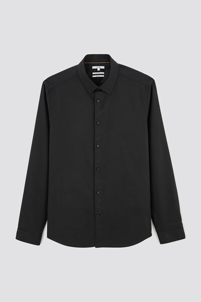 Chemise slim unie coton