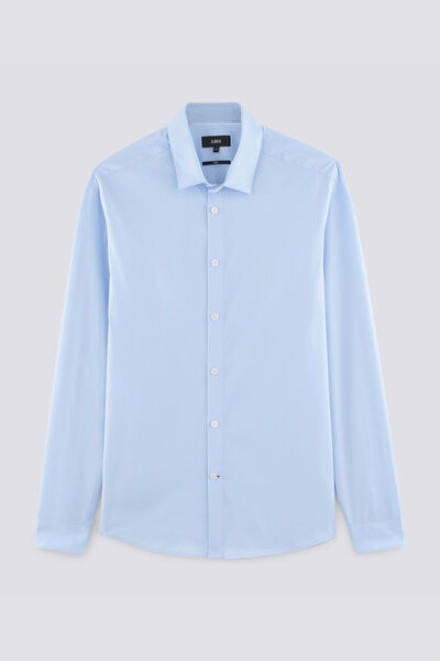 Chemise slim en popeline stretch