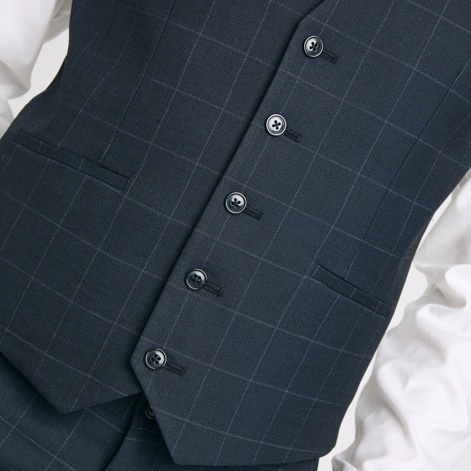 gilet de costume motif carreaux fenêtre