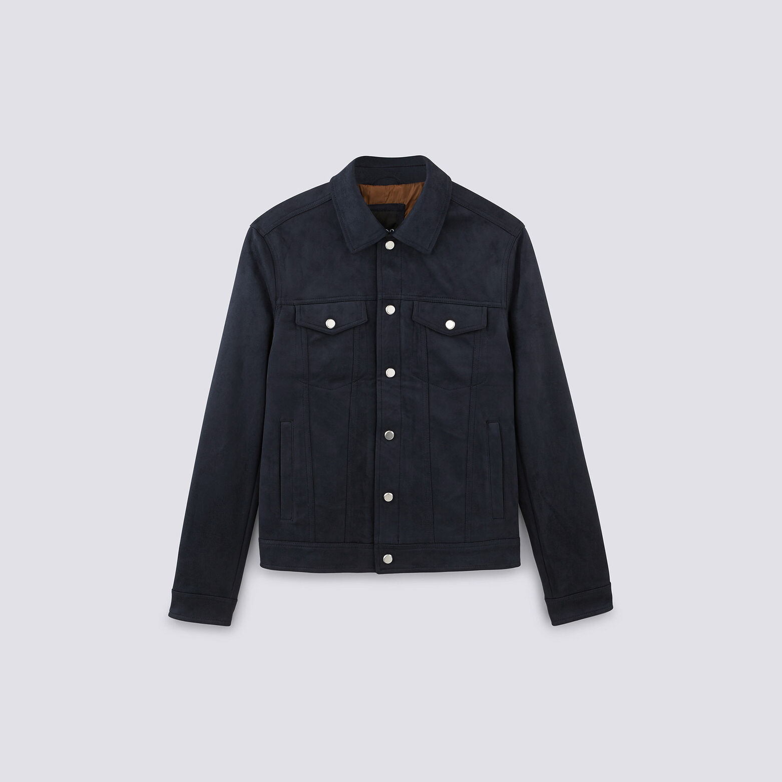 Blouson en suédine uni