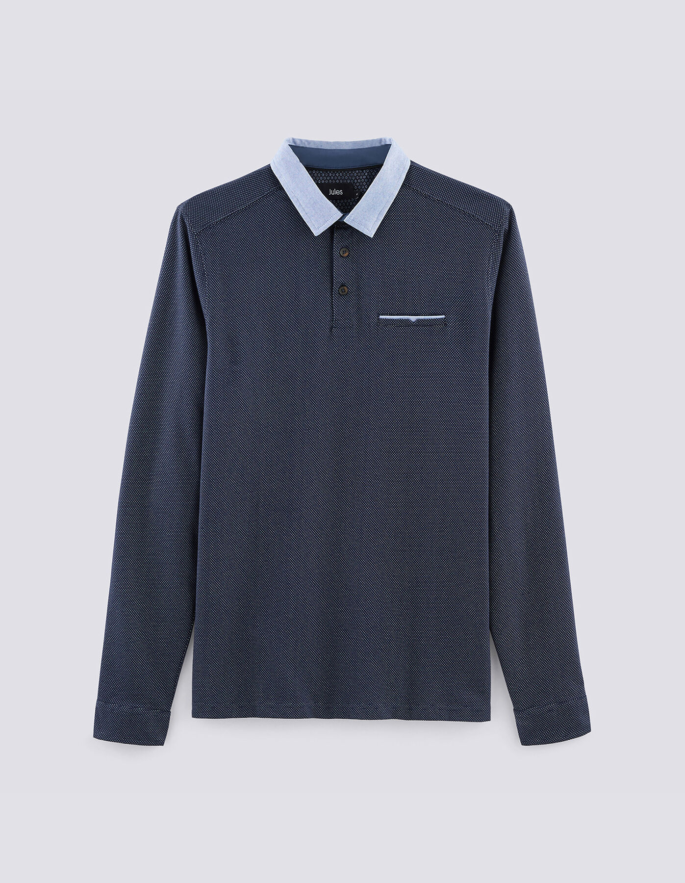 Polo manche longue col chemise