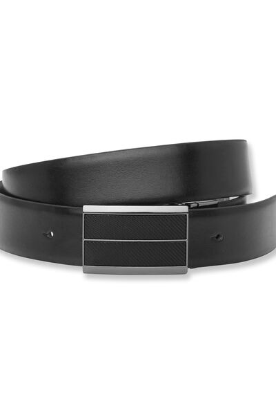 Ceinture en croute de cuir avec plaque