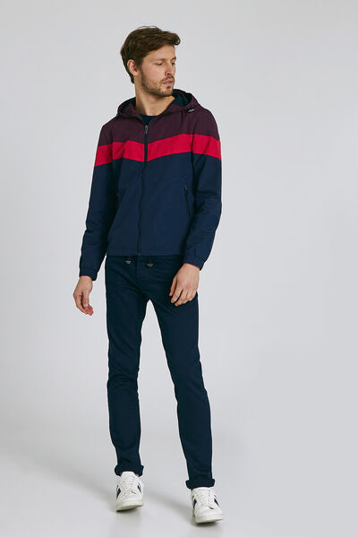 Blouson à capuche colorblock
