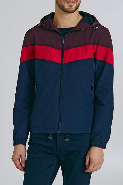 Blouson à capuche colorblock