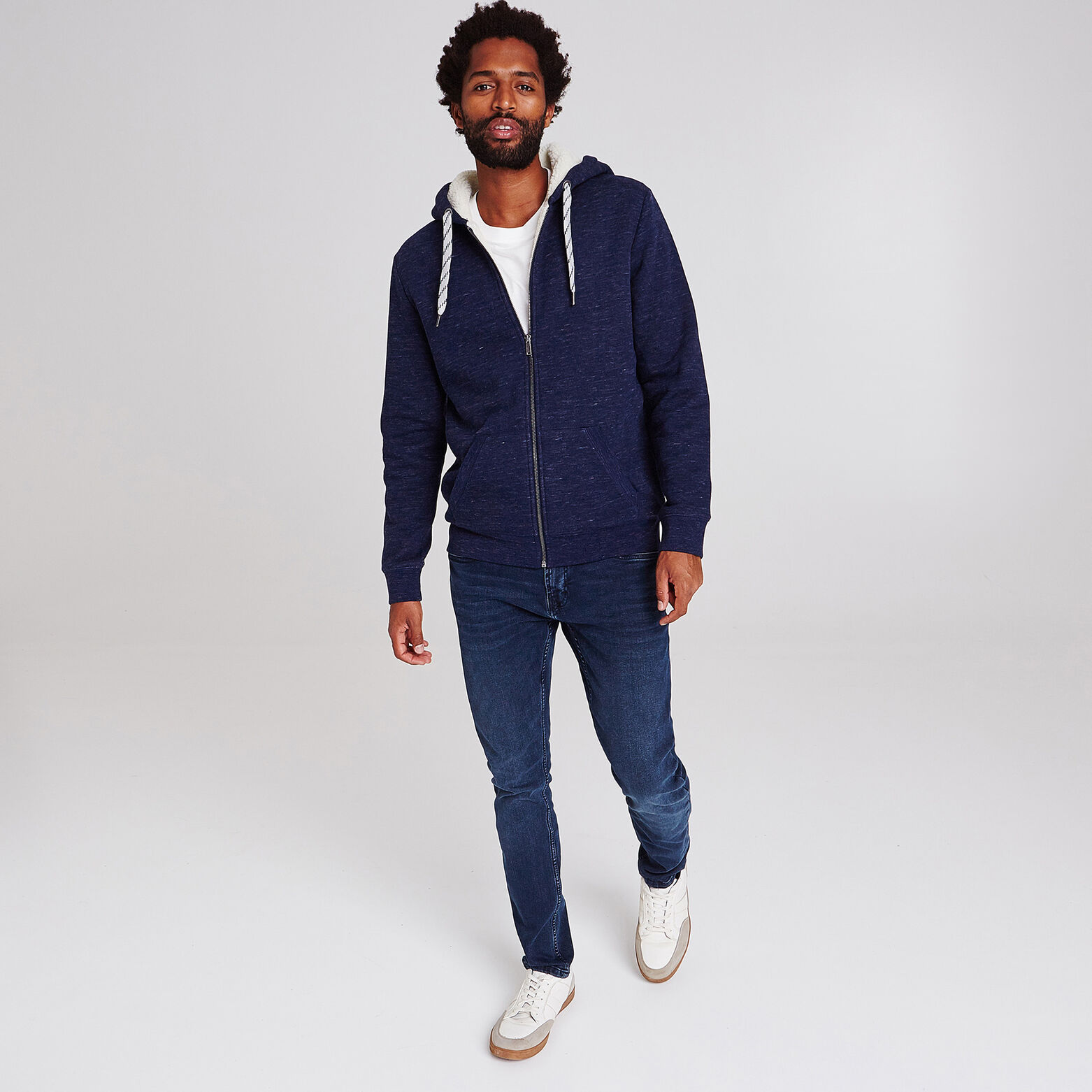 Gilet zippé doublé moumoute
