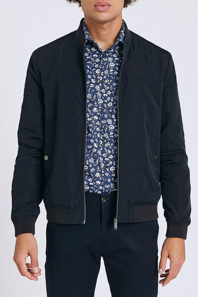 Blouson bomber col teddy déperlant