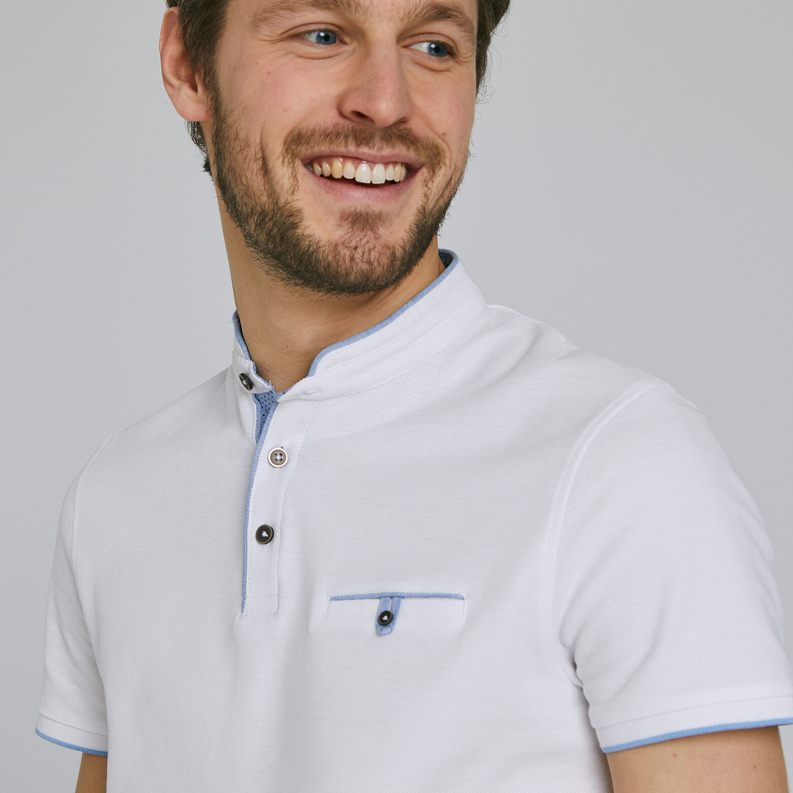 Polo manche courte col officier