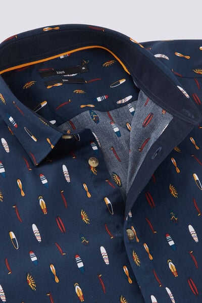 Chemisette slim motif planches de surf