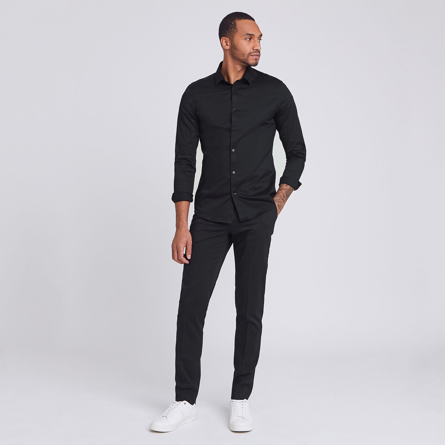 Chemise extra slim unie coton