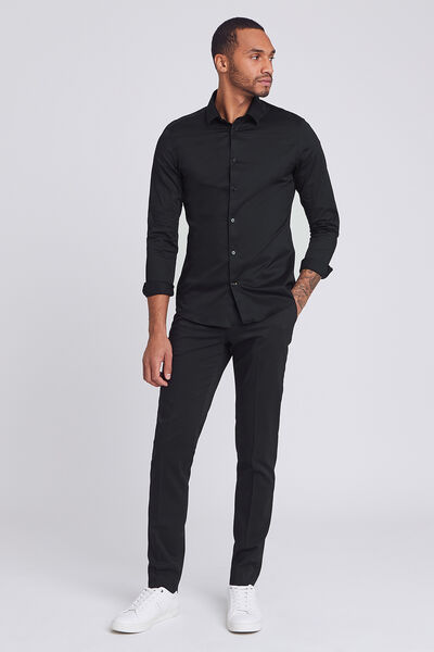 Chemise extra slim unie coton