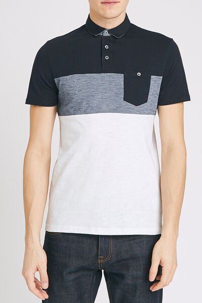 Polo manche courte colorblock