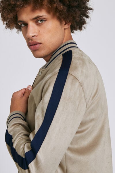 Blouson suédine col teddy