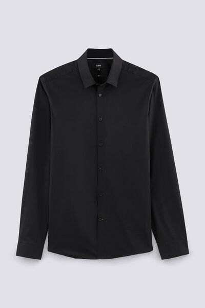 Chemise slim en popeline stretch