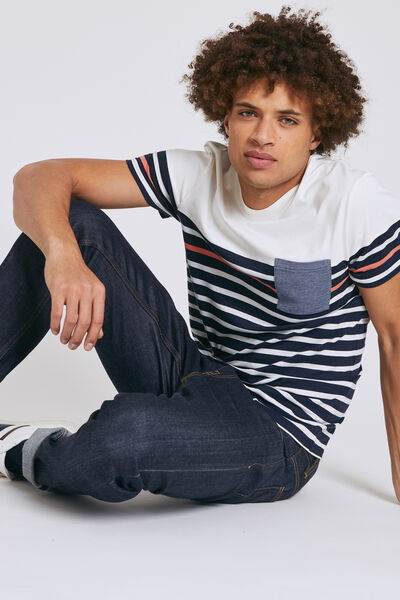 Tee shirt marinière colorblock