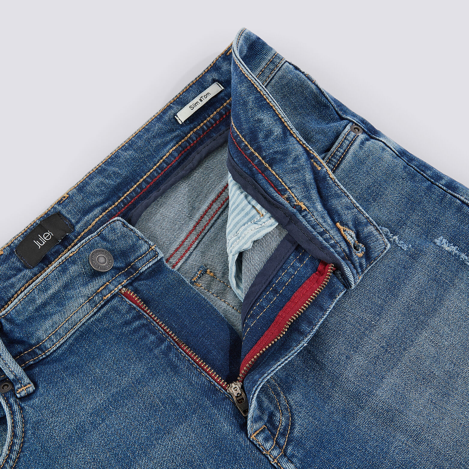 Jean slim Tom effet destroy