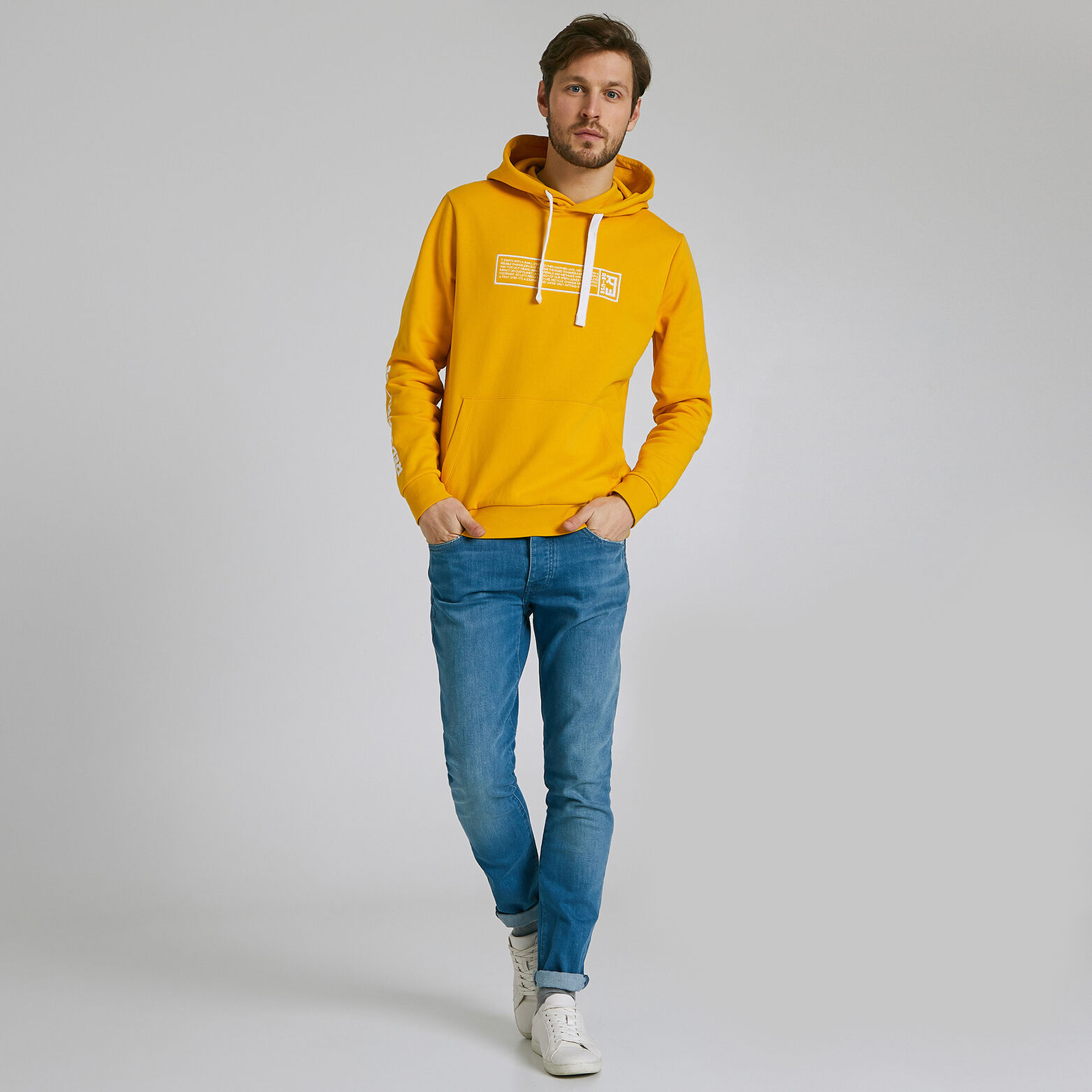 Sweat recyclé REDUCE RE-USE à capuche