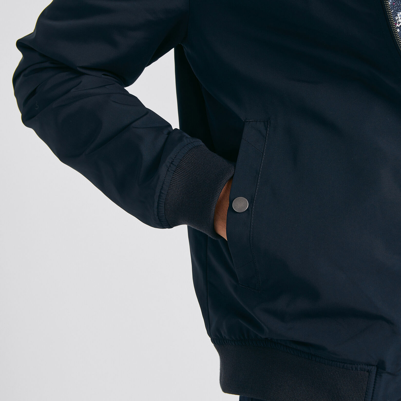 Blouson bomber col teddy déperlant