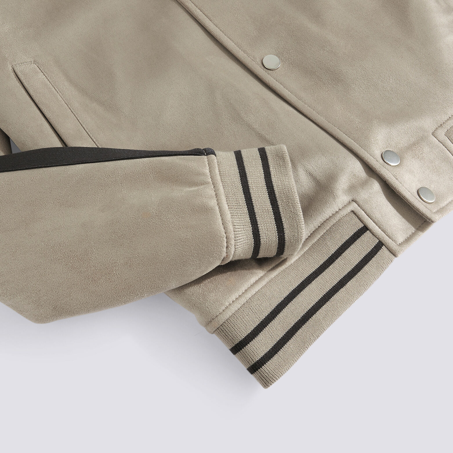 Blouson suédine col teddy