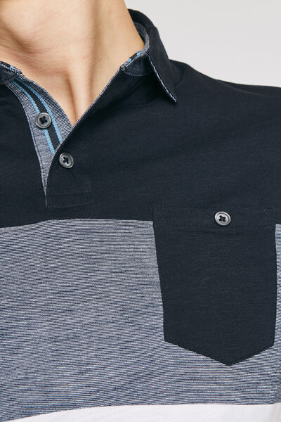 Polo manche courte colorblock