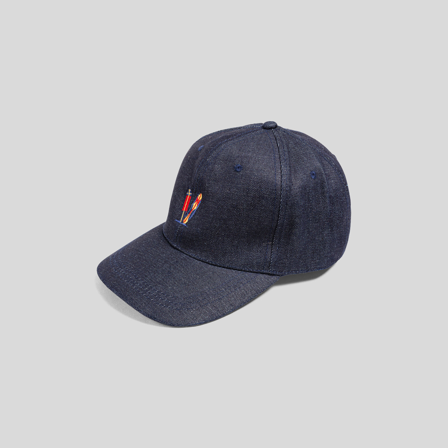 Casquette denim brodée