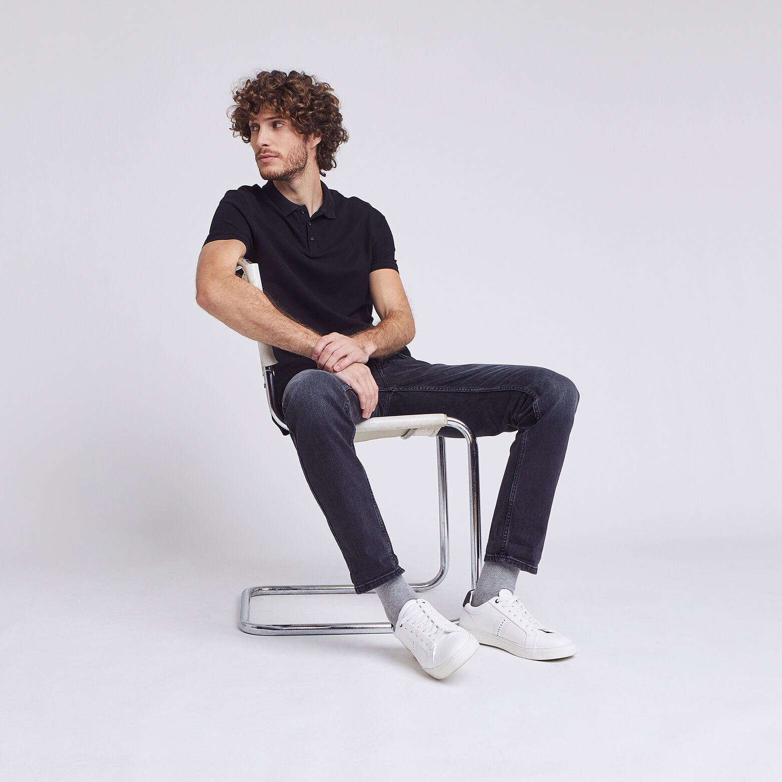 Polo manches courtes uni