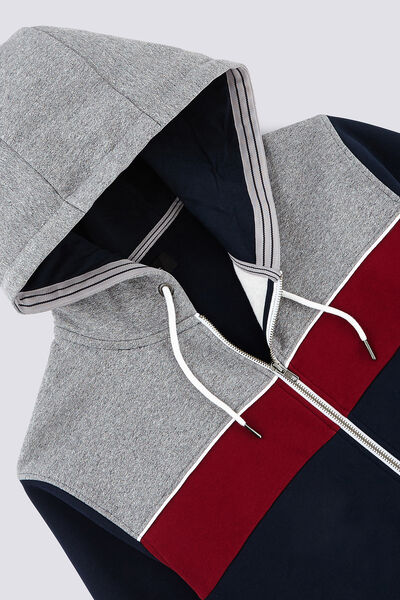 Gilet zippé à capuche