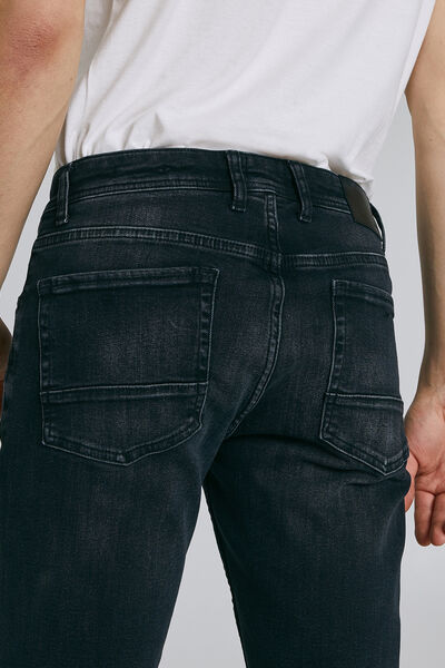 Jean straight #Alex 4 longueurs noir