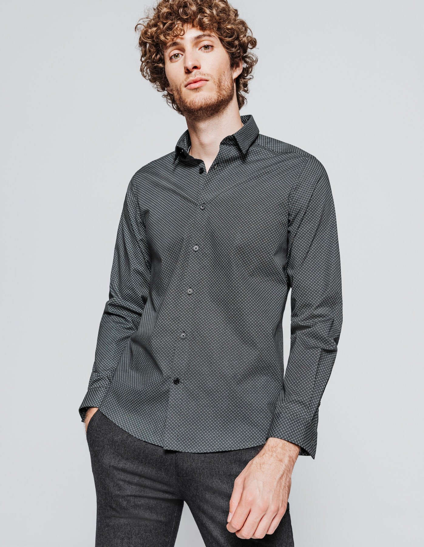 Chemise slim imprimée