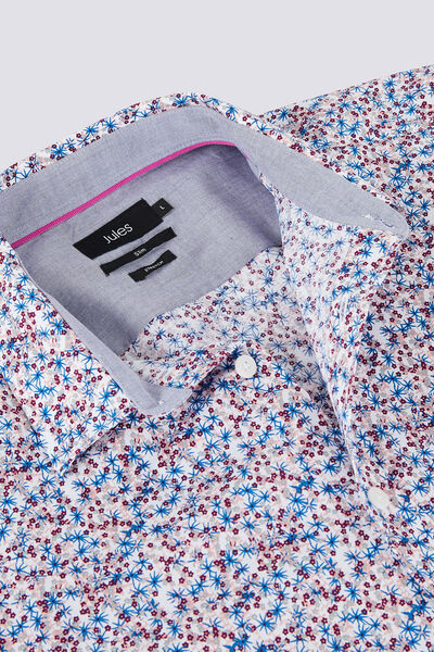Chemise slim imprimée artifice de fleurs